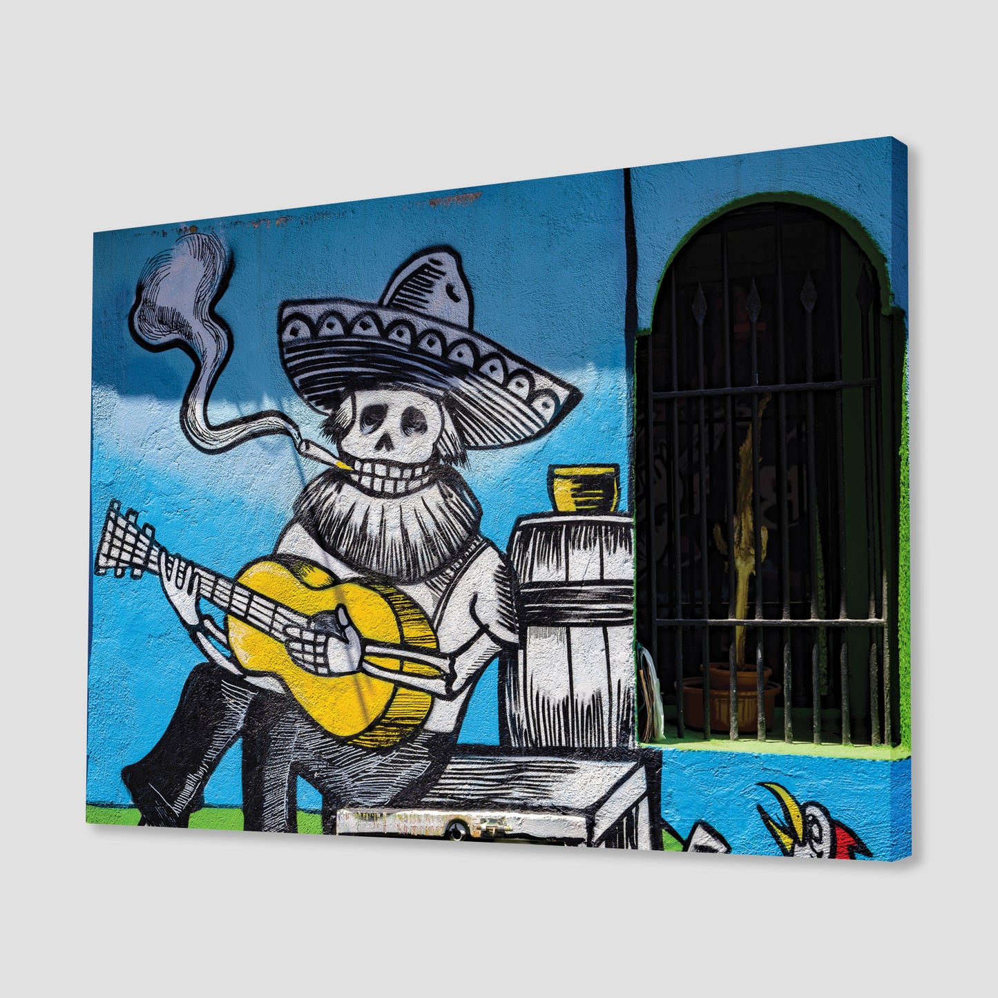 Bones Plays Guitar Canvas Art