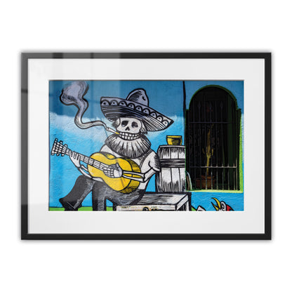 Bones Plays Guitar Framed Art Print