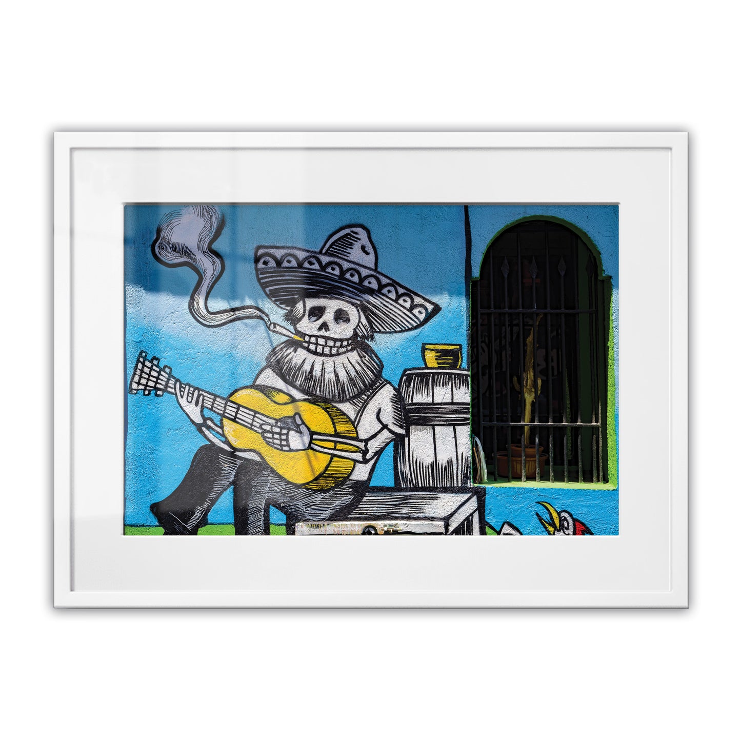Bones Plays Guitar Framed Art Print