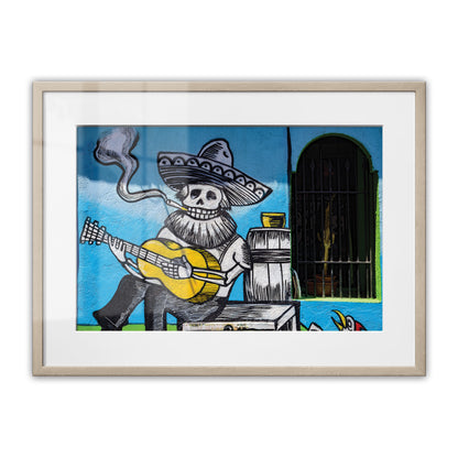 Bones Plays Guitar Framed Art Print