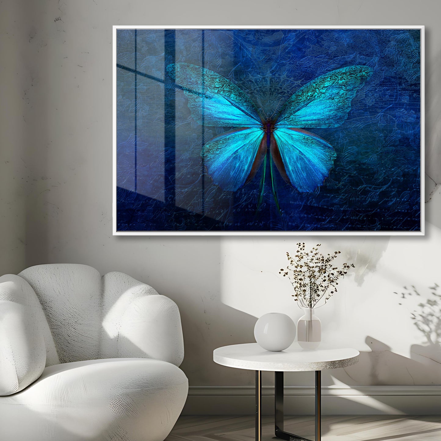 Blue Butterfly Acrylic Art Print