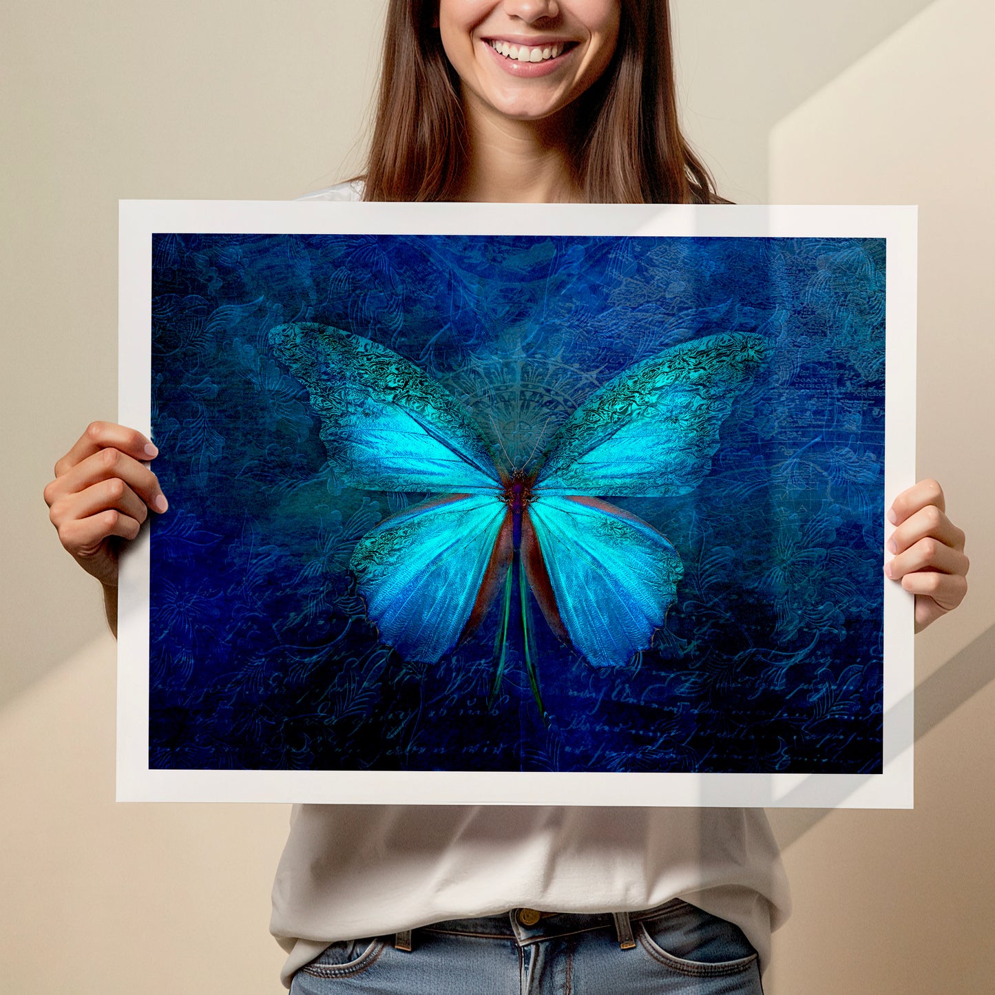 Blue Butterfly Poster Print