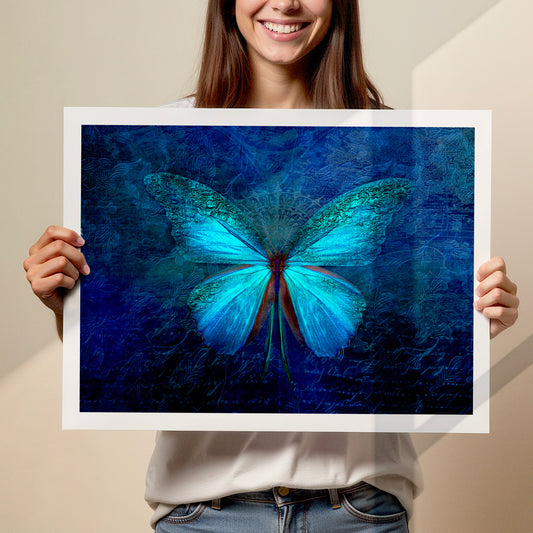 Blue Butterfly Art Print