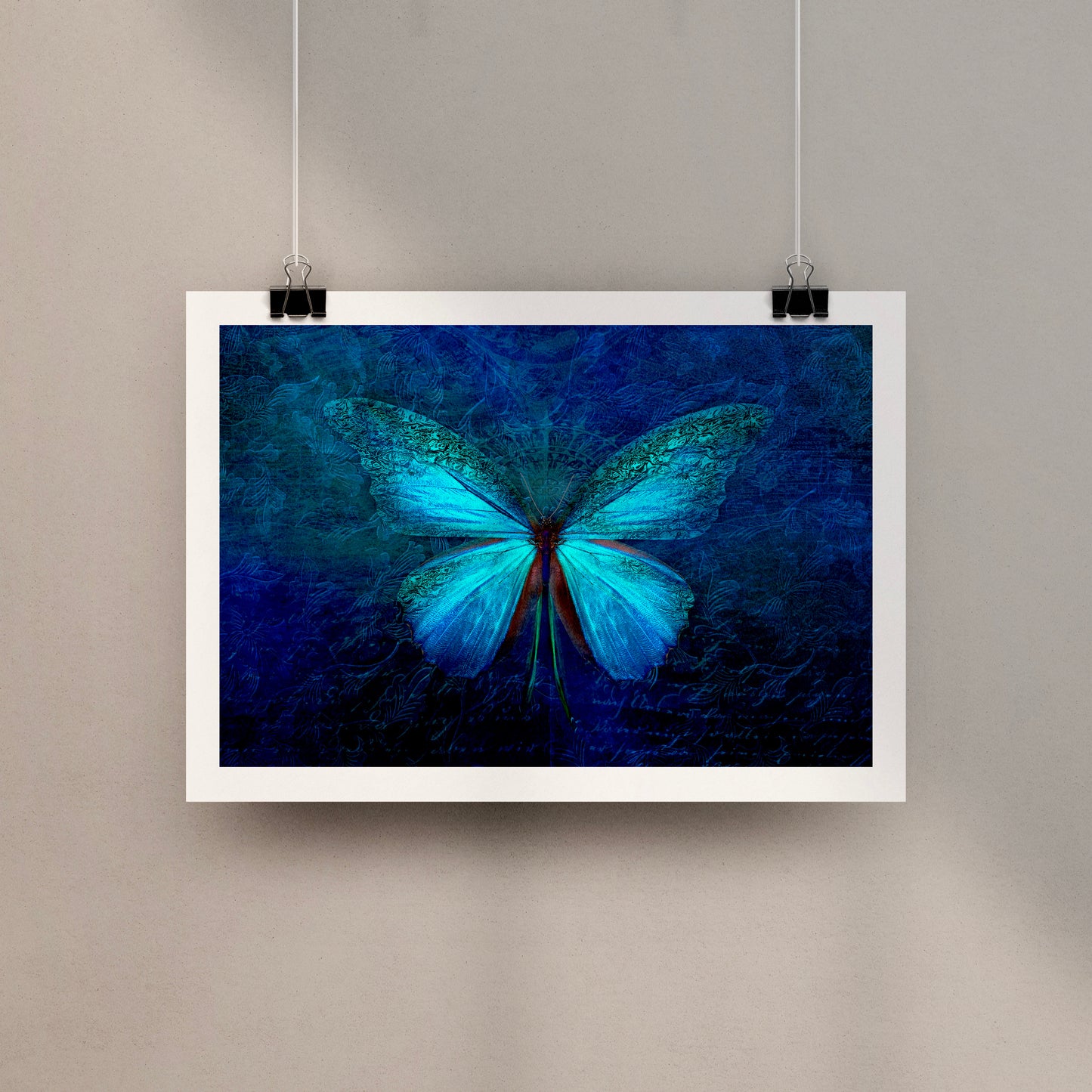 Blue Butterfly Poster Print