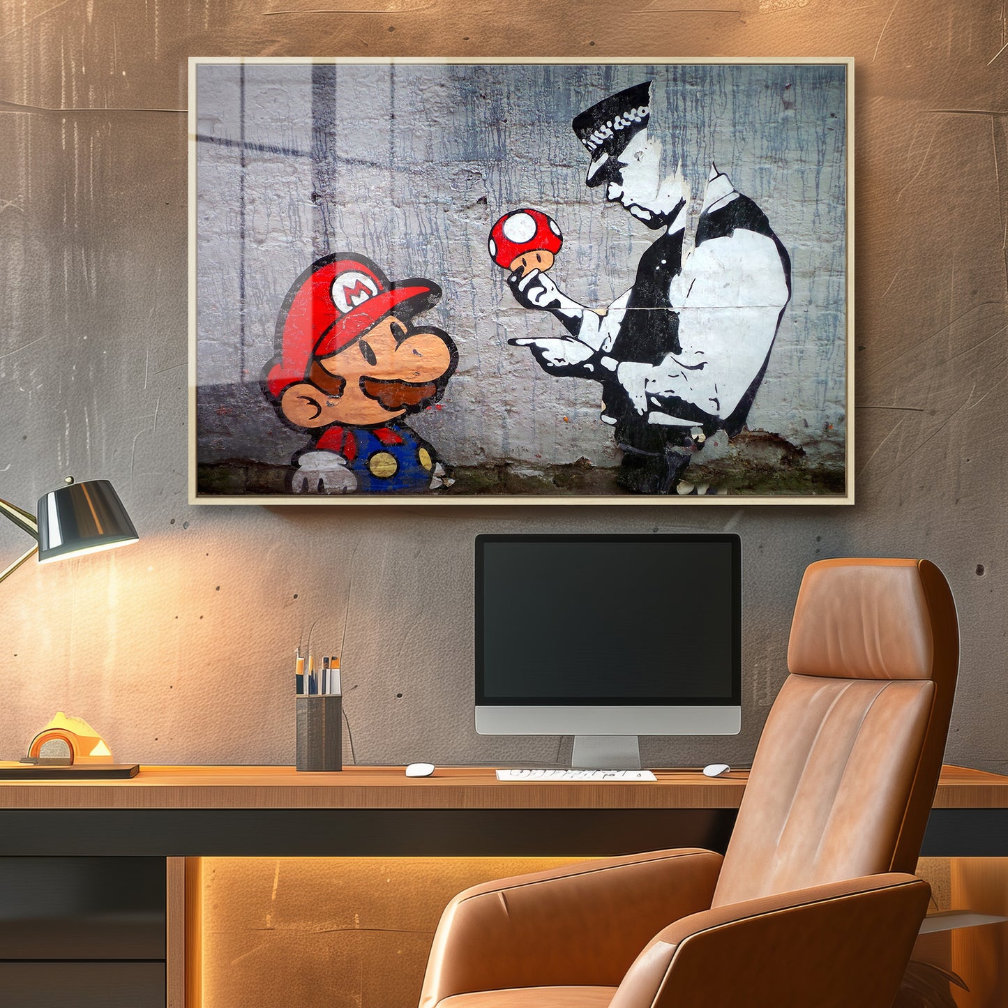 Mario and the Policeman Acrylic Art Print
