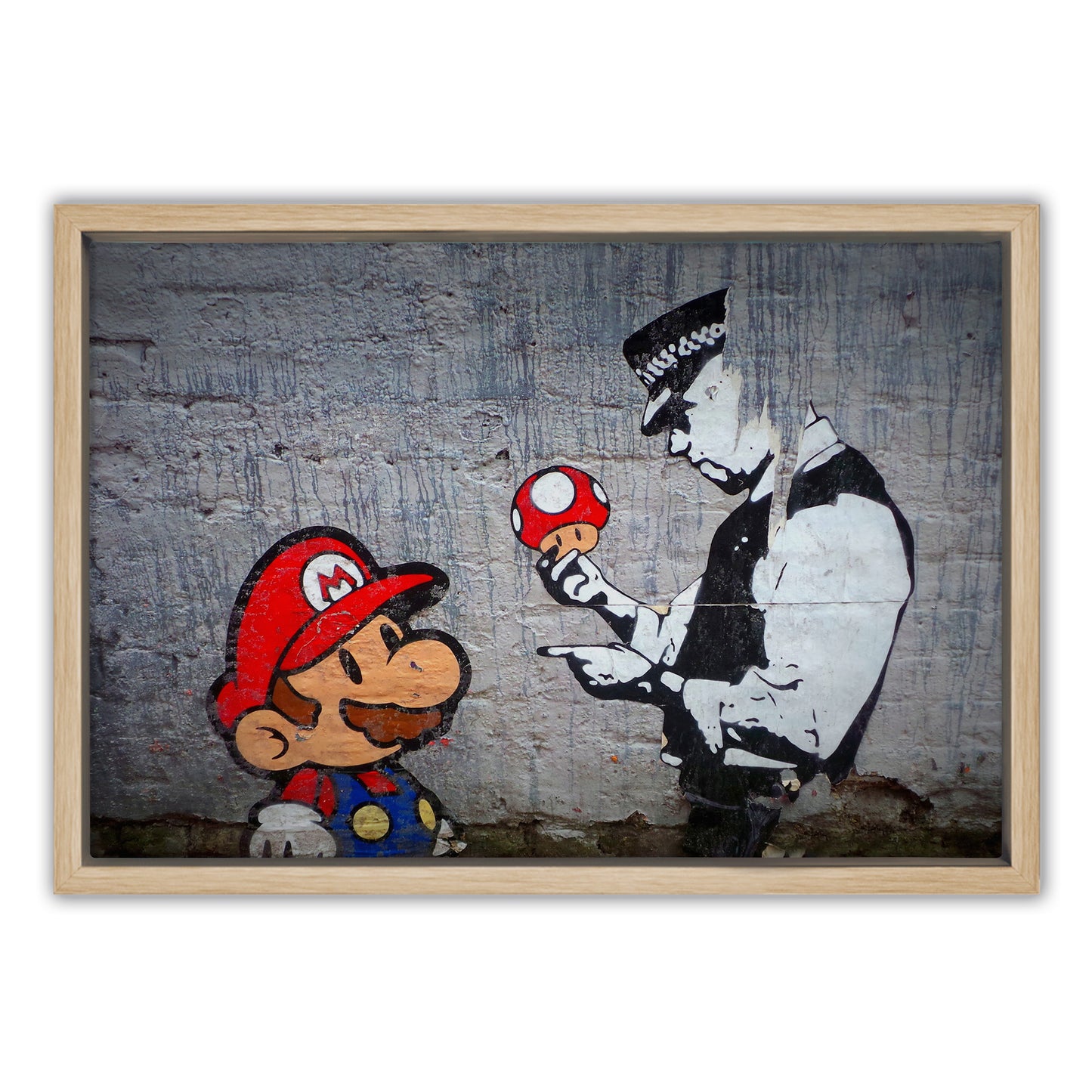 Mario and the Policeman Canvas Art Print