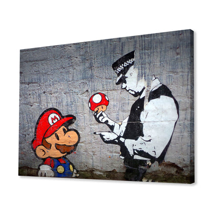 Mario and the Policeman Canvas Art Print