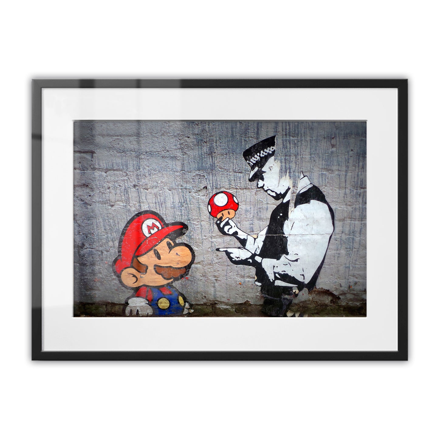 Mario and the Policeman Framed Art Print