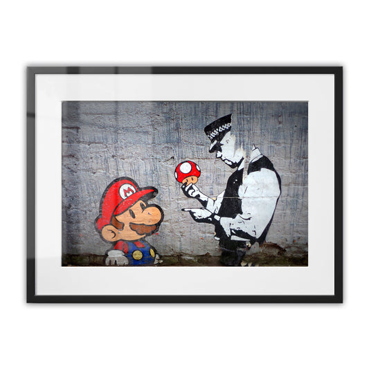 Mario and the Policeman Framed Art Print