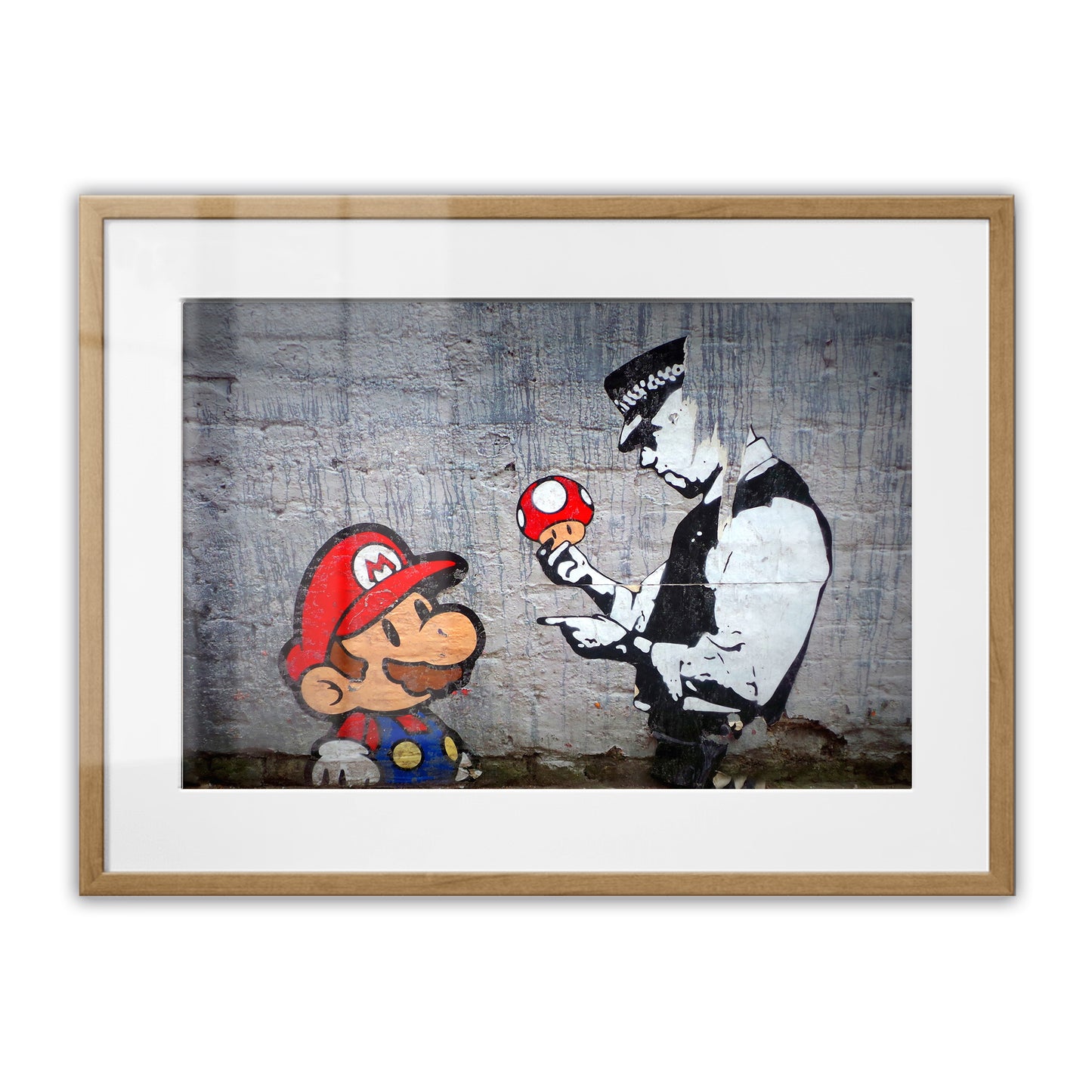 Mario and the Policeman Framed Art Print