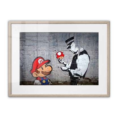 Mario and the Policeman Framed Art Print