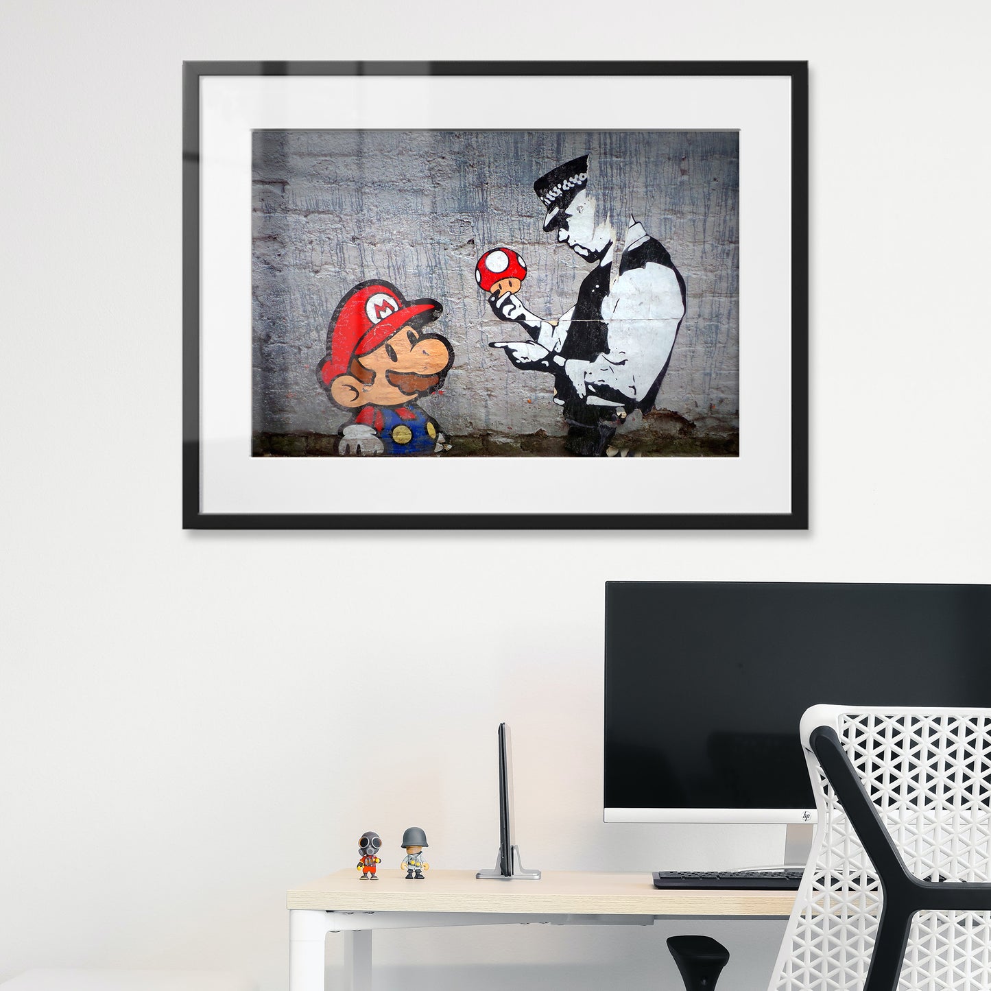 Mario and the Policeman Framed Art Print