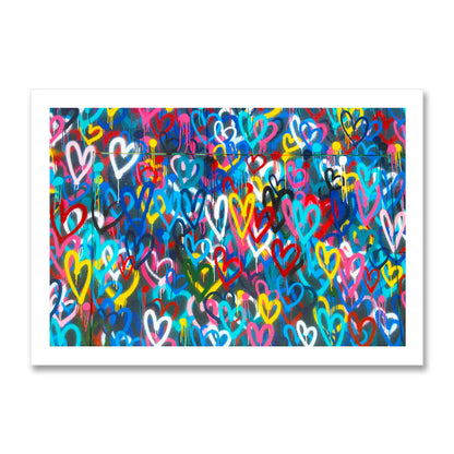 Love Hearts Graffiti Art Print