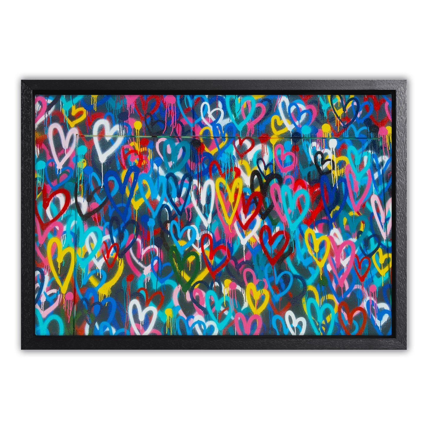Love Hearts Graffiti Canvas Art Print