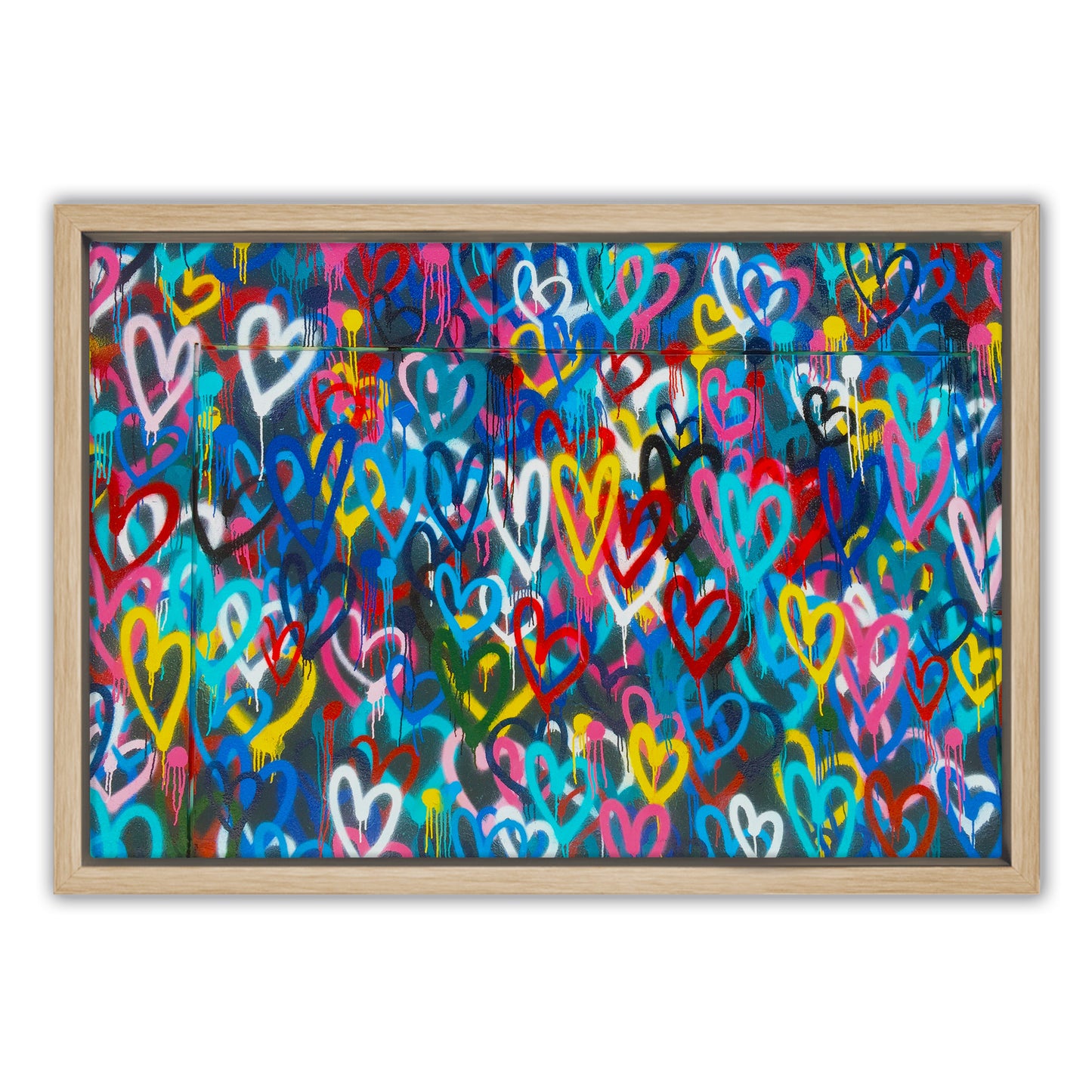 Love Hearts Graffiti Canvas Art Print