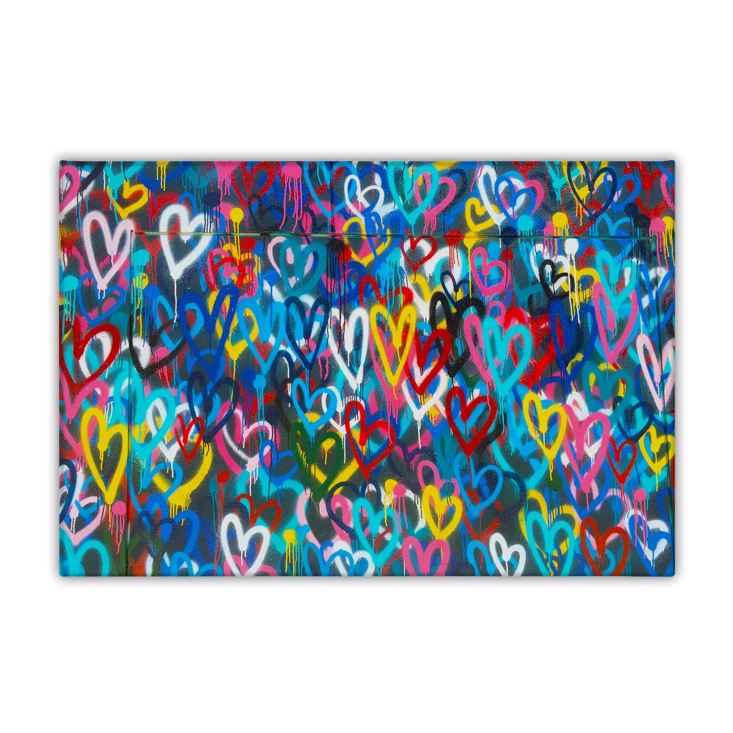Love Hearts Graffiti Canvas Art Print
