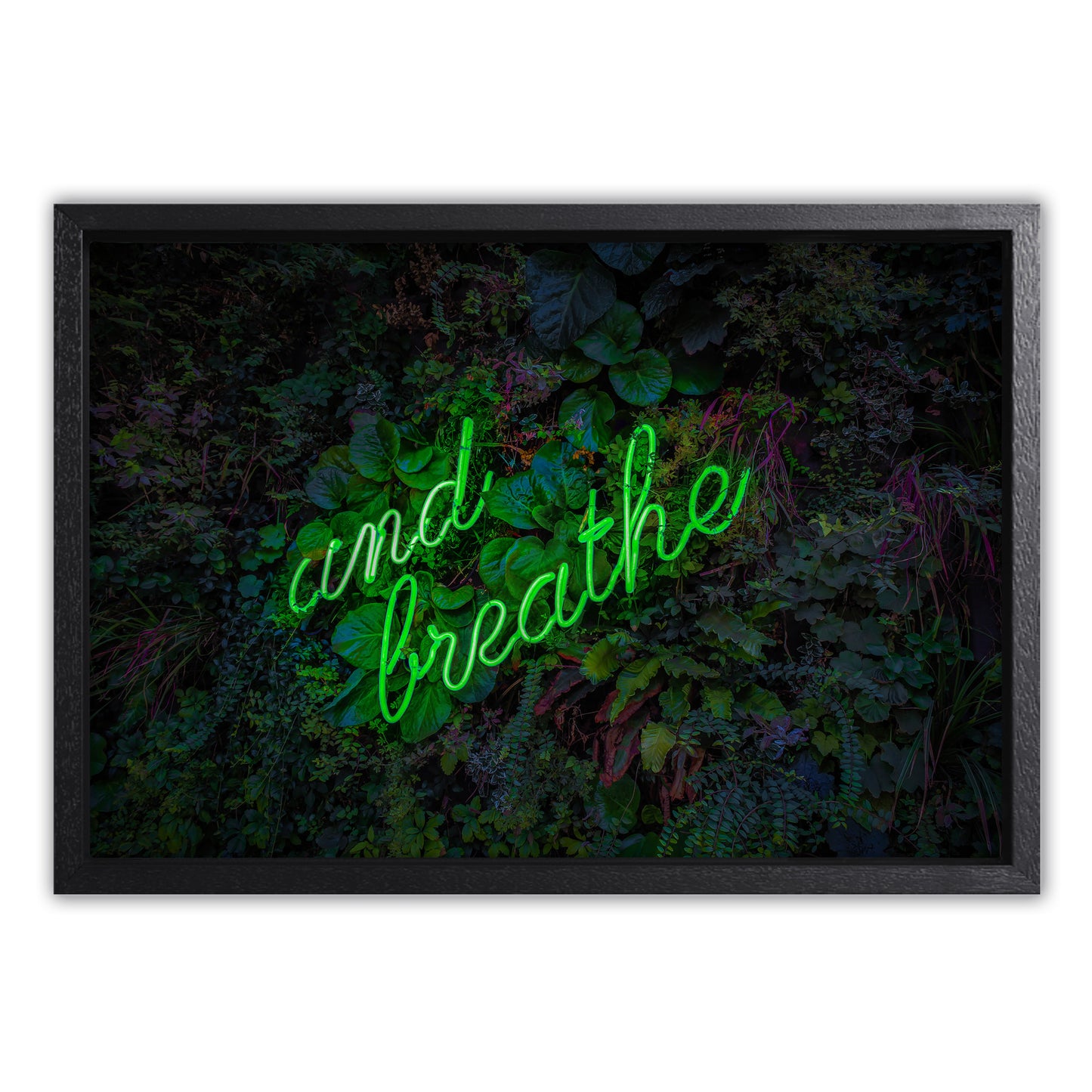 And Breathe Neon Canvas Art Print