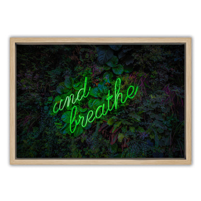 And Breathe Neon Canvas Art Print
