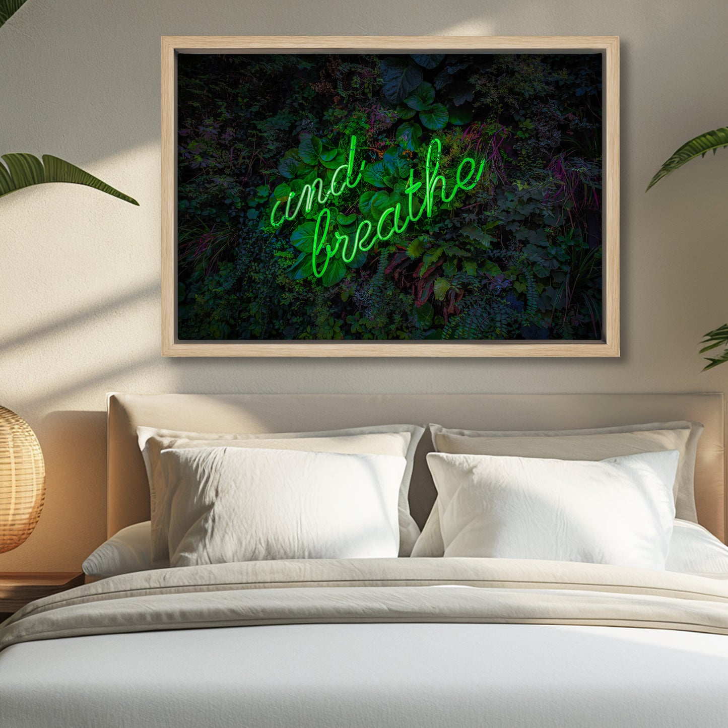 And Breathe Neon Canvas Art Print