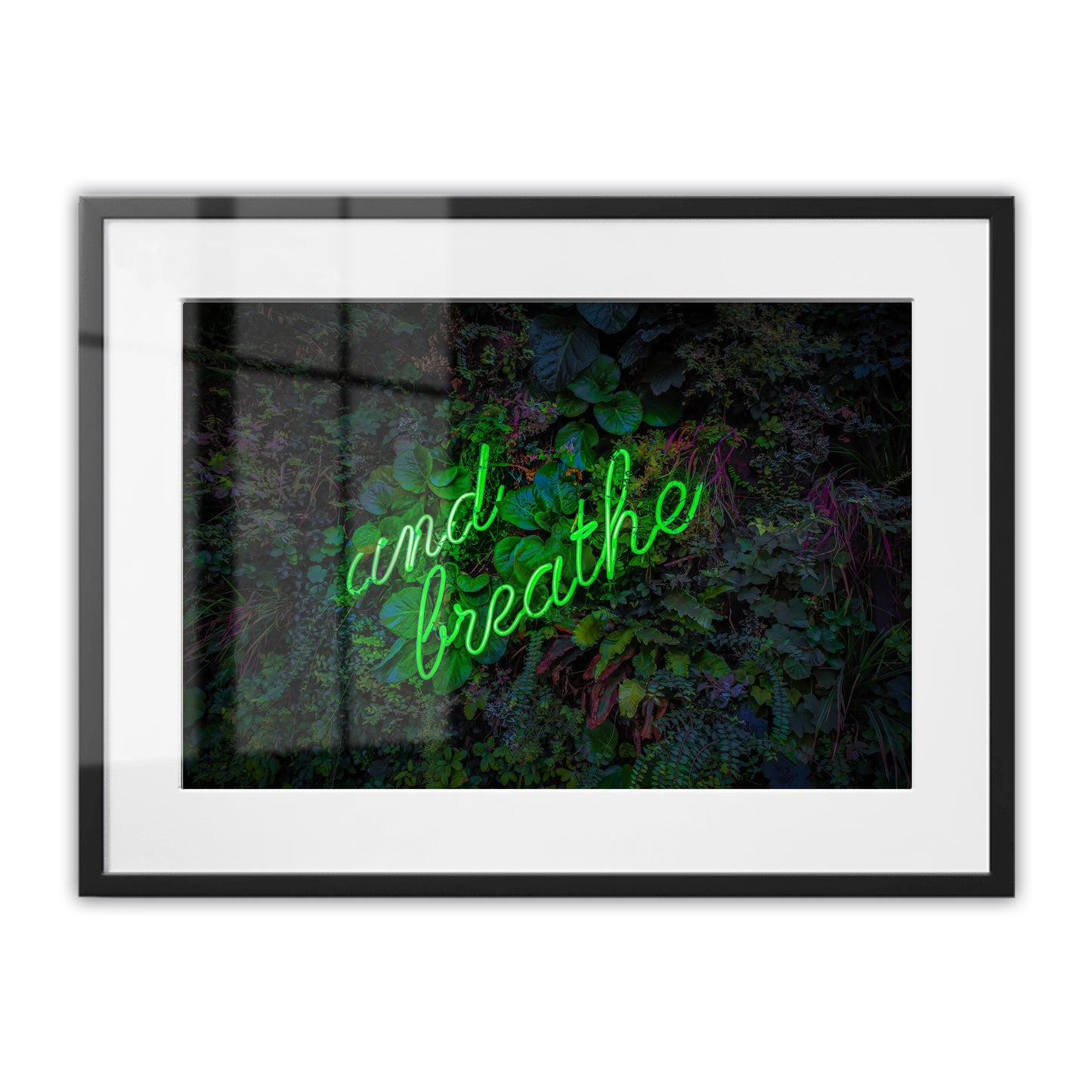 And Breathe Neon Framed Art Print