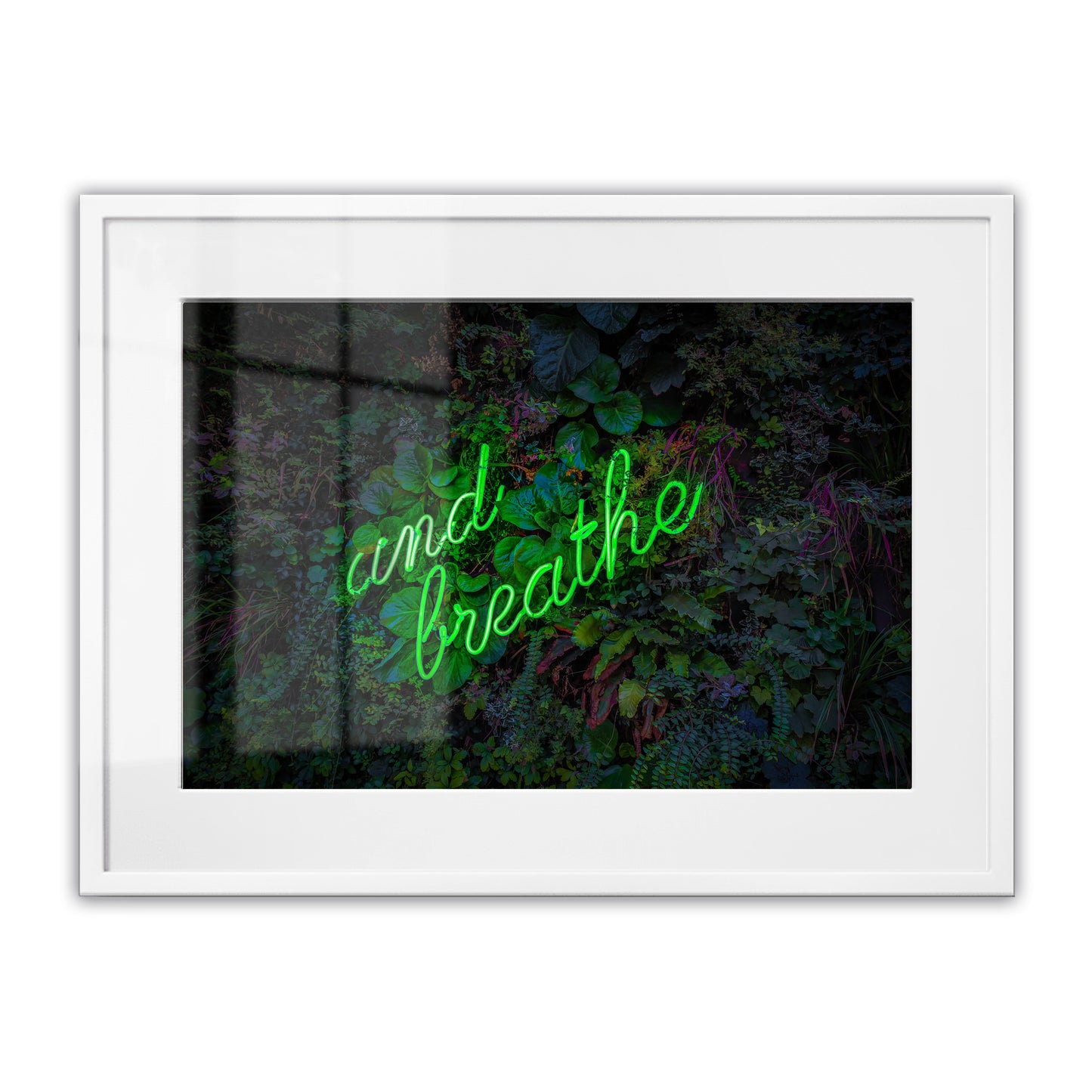 And Breathe Neon Framed Art Print
