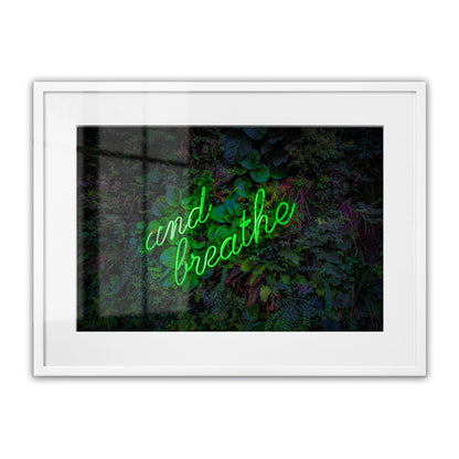 And Breathe Neon Framed Art Print