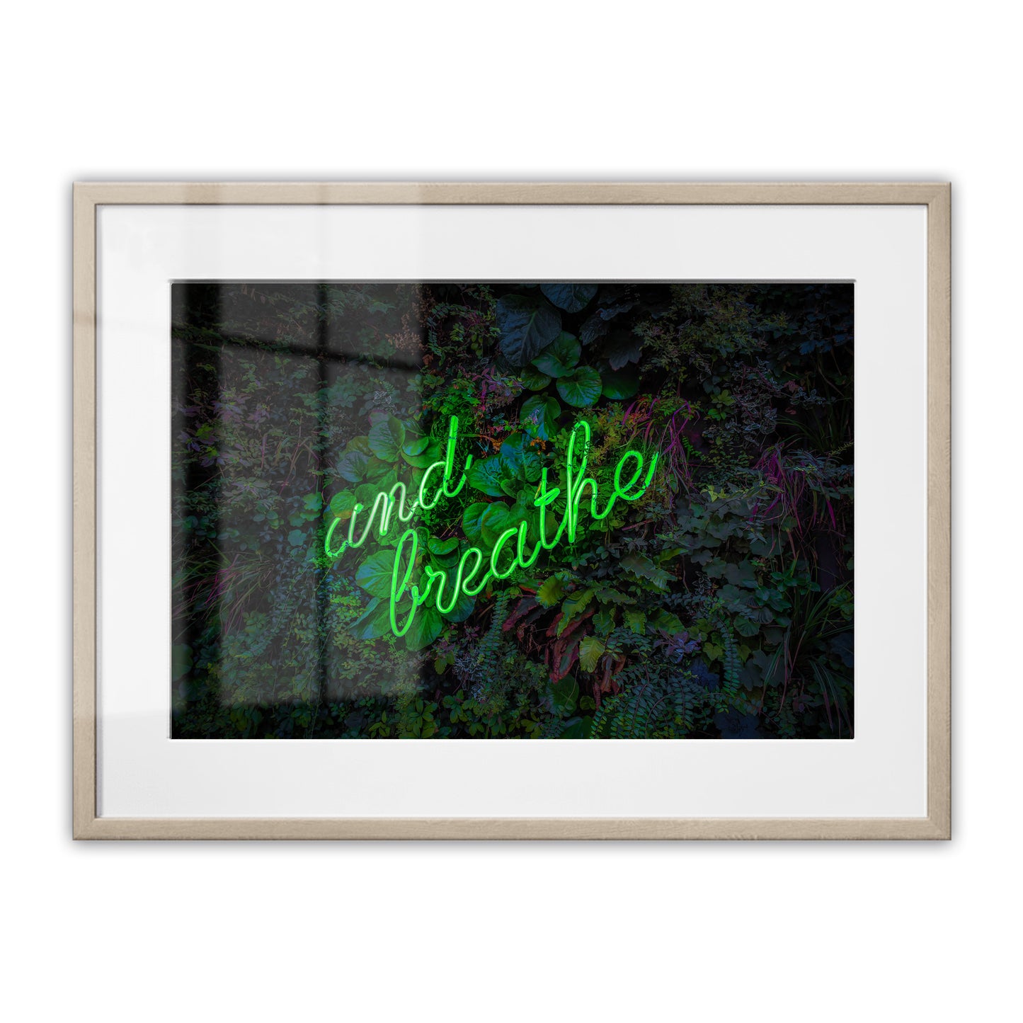 And Breathe Neon Framed Art Print