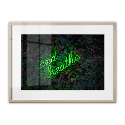 And Breathe Neon Framed Art Print