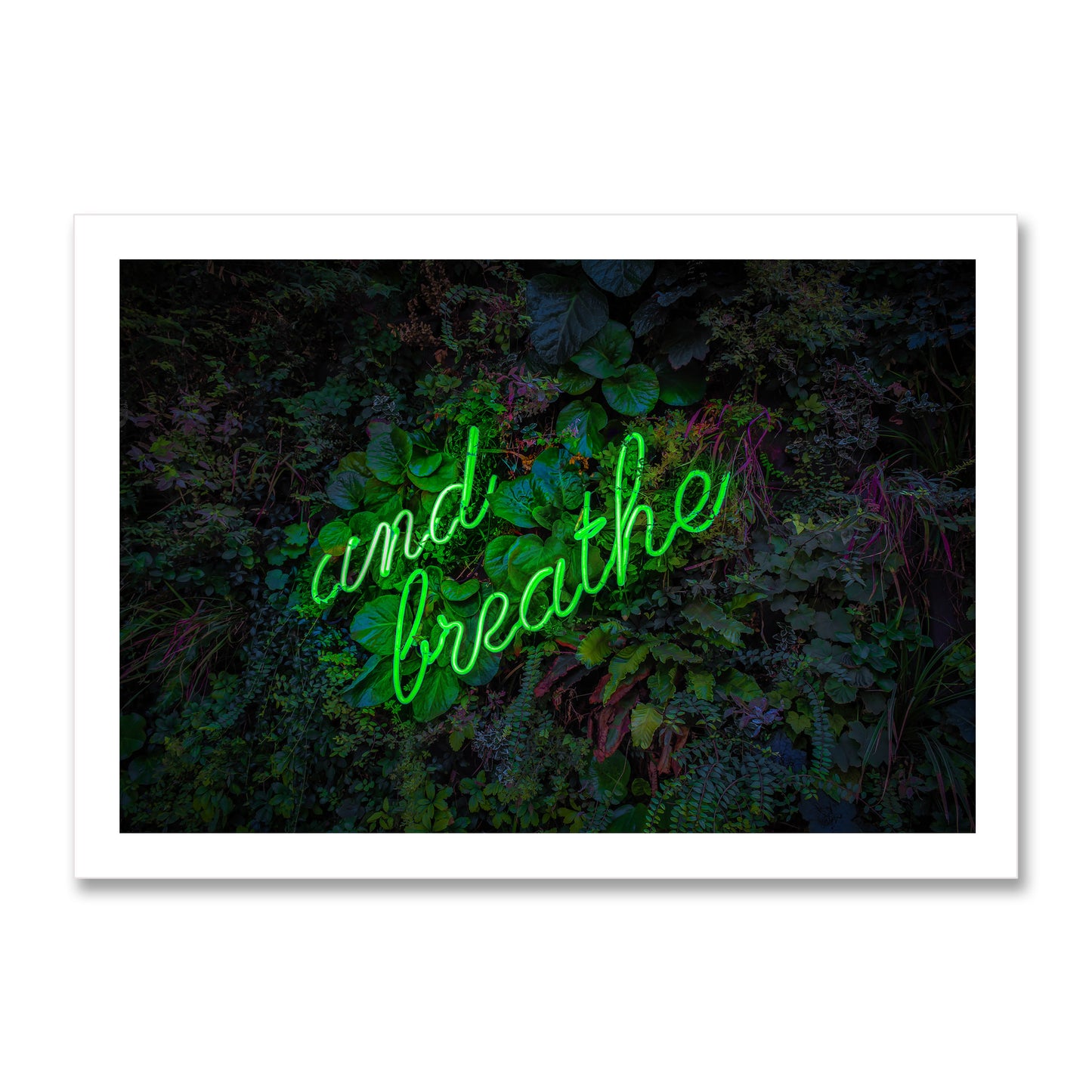 And Breathe Neon Poster Print