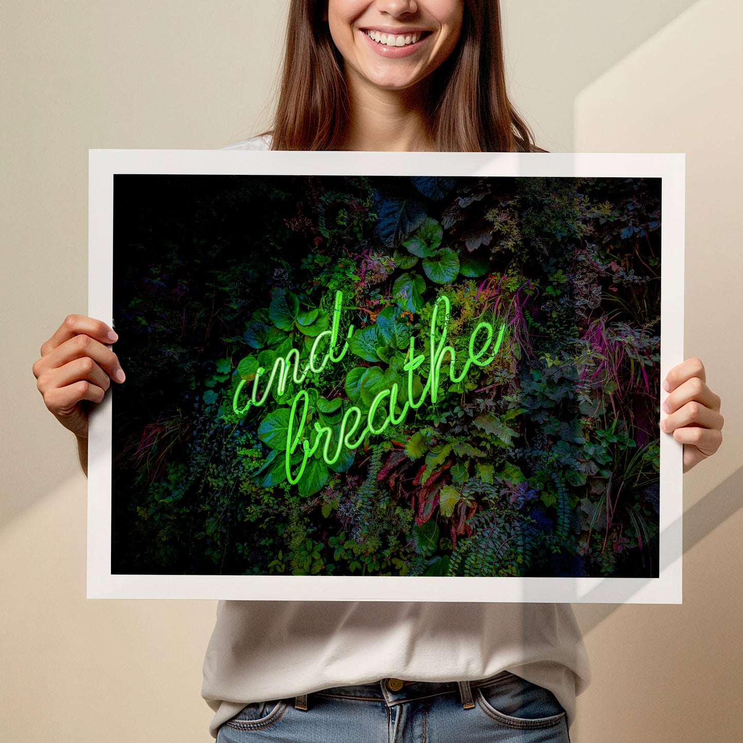 And Breathe Neon Poster Print