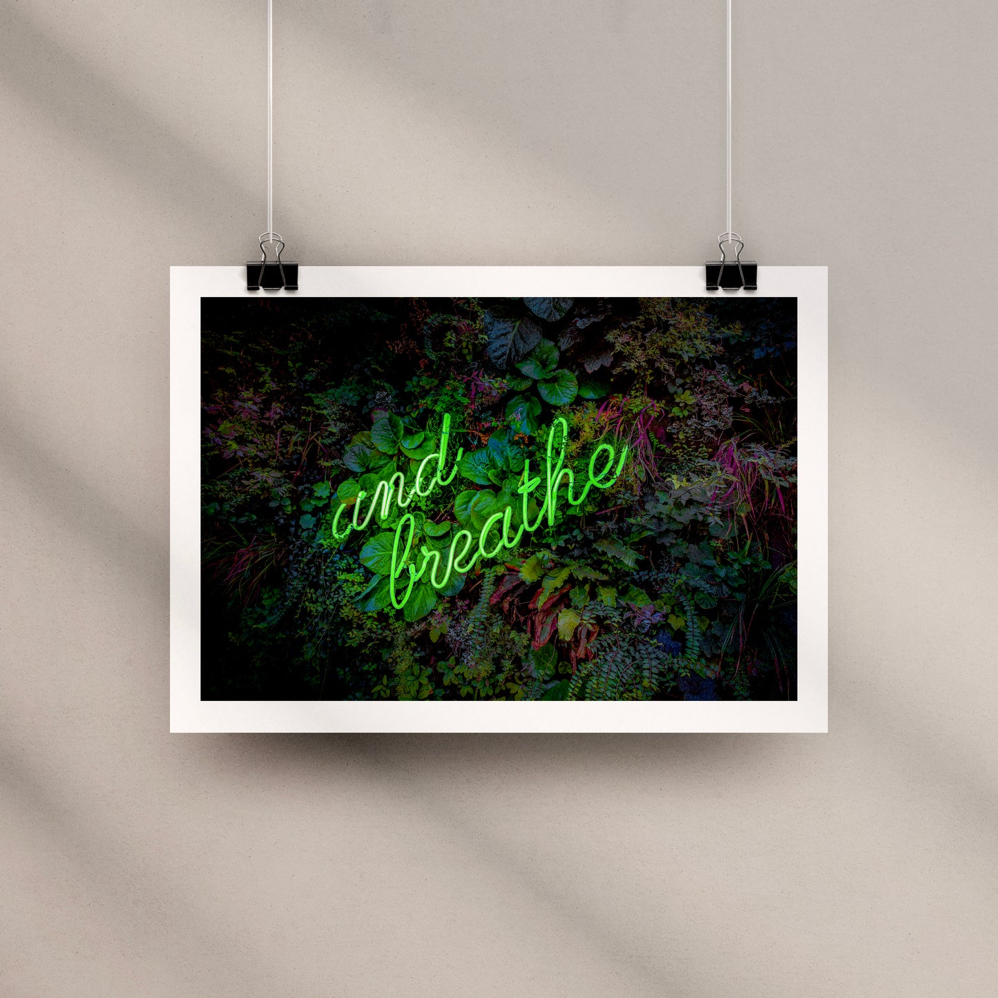 And Breathe Neon Poster Print