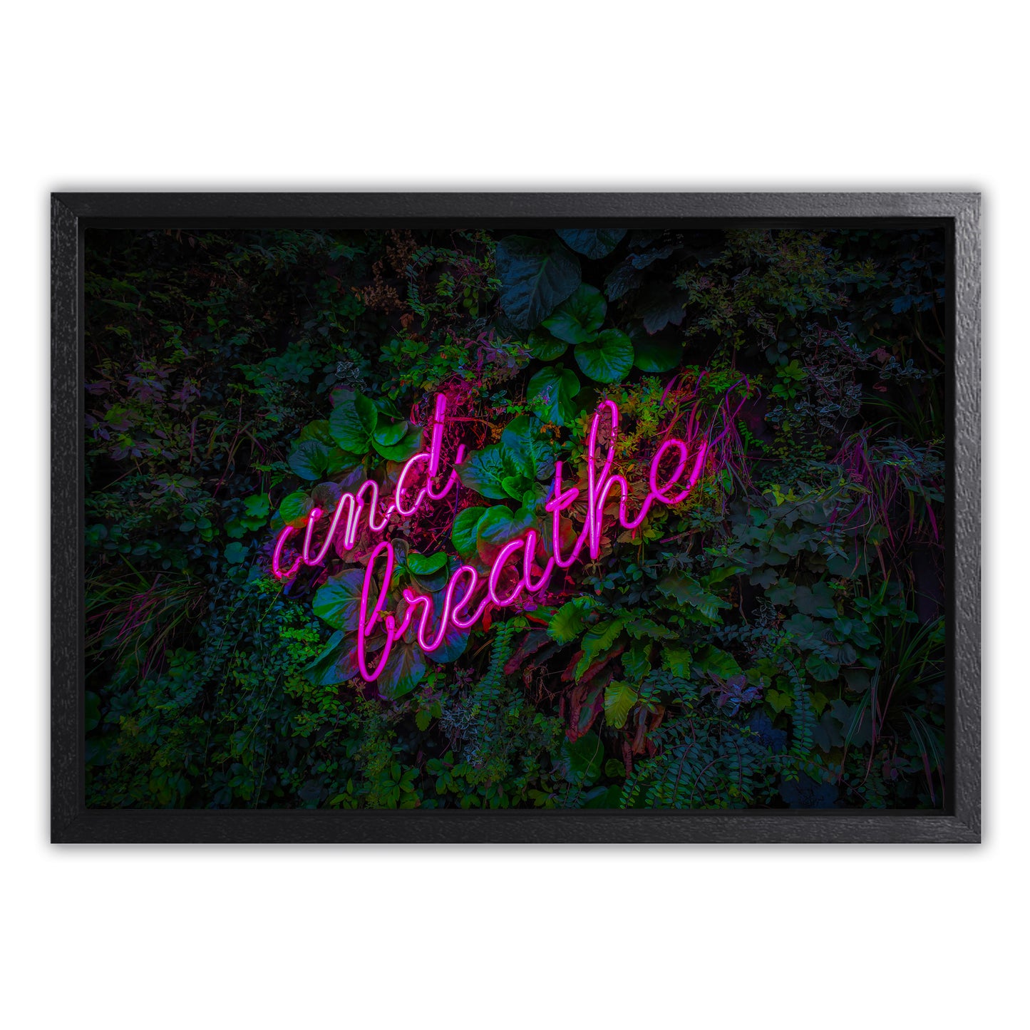 And Breathe Neon Canvas Art Print
