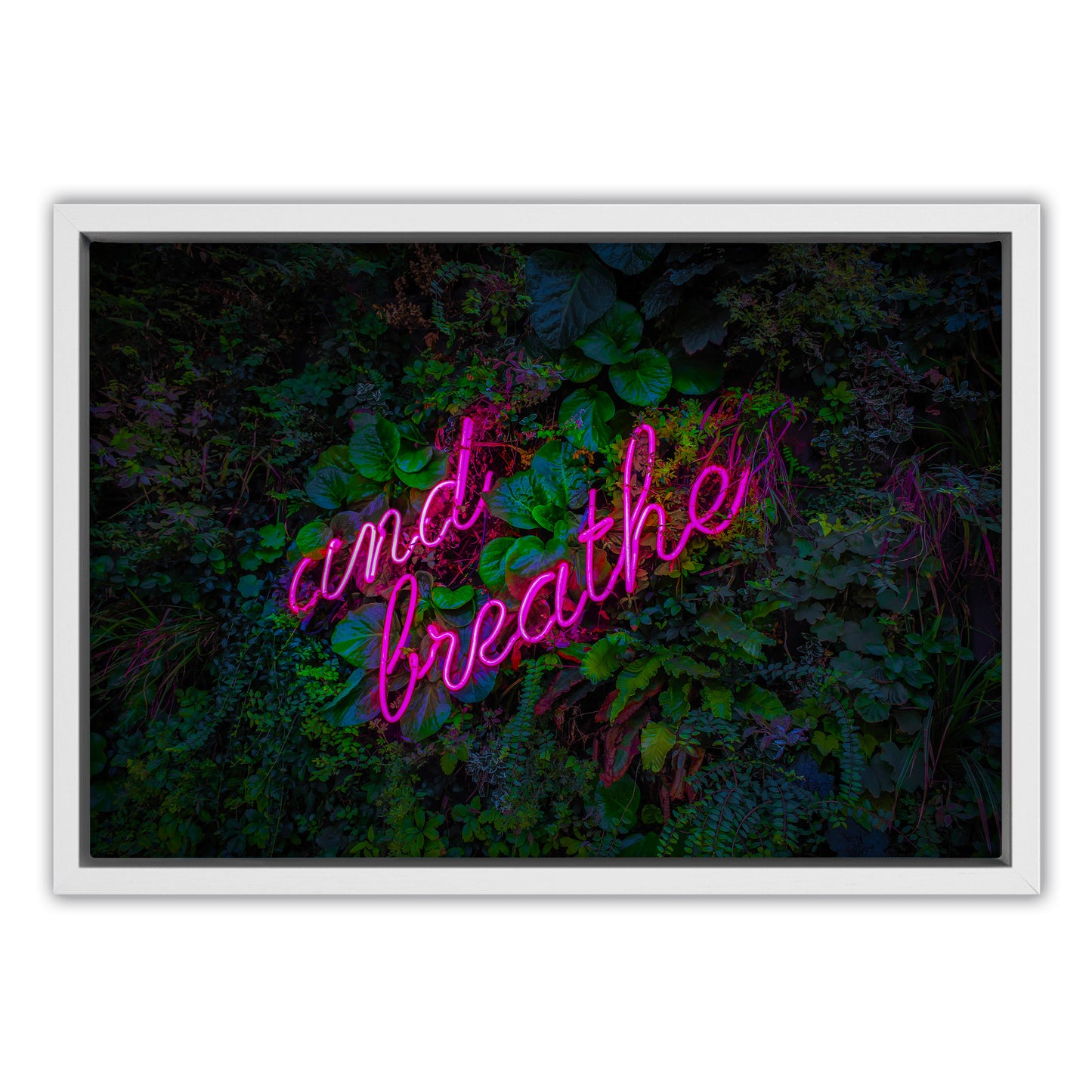 And Breathe Neon Canvas Art Print