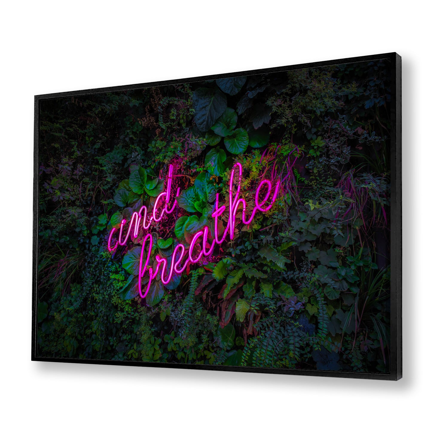 And Breathe Neon Canvas Art Print