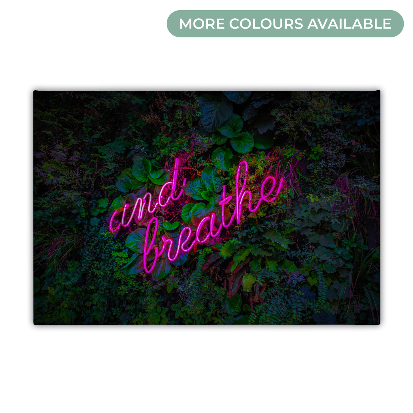 And Breathe Neon Canvas Art Print
