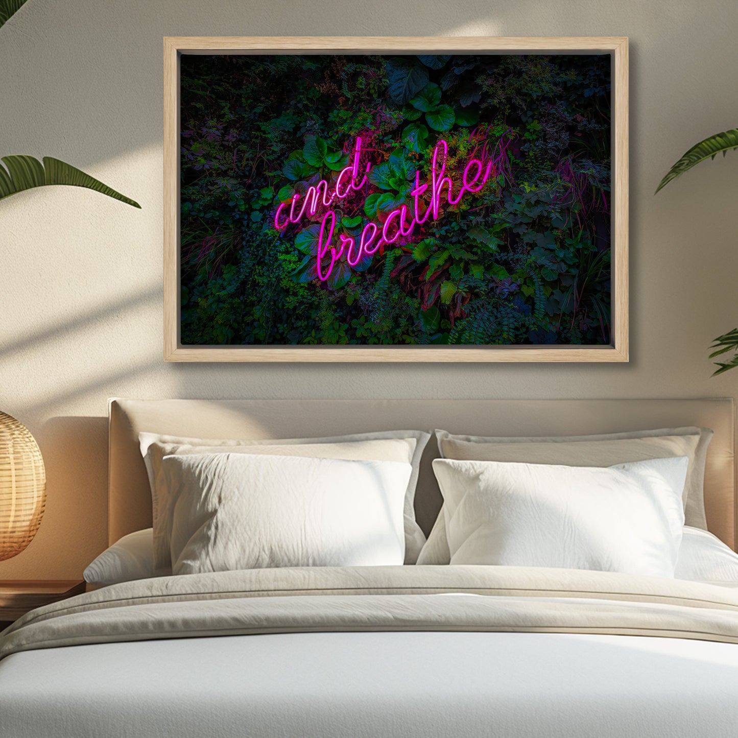 And Breathe Neon Canvas Art Print