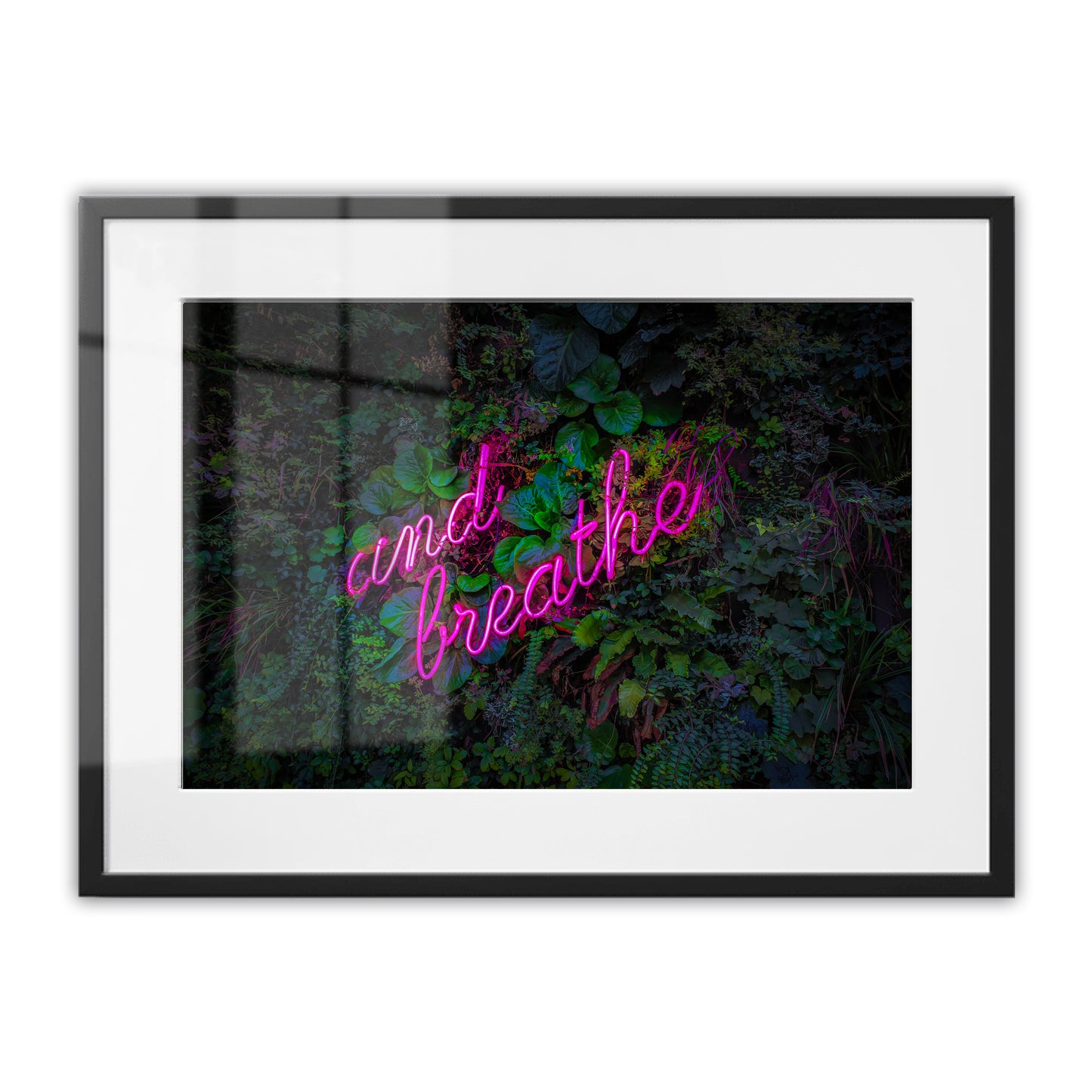 And Breathe Neon Framed Art Print