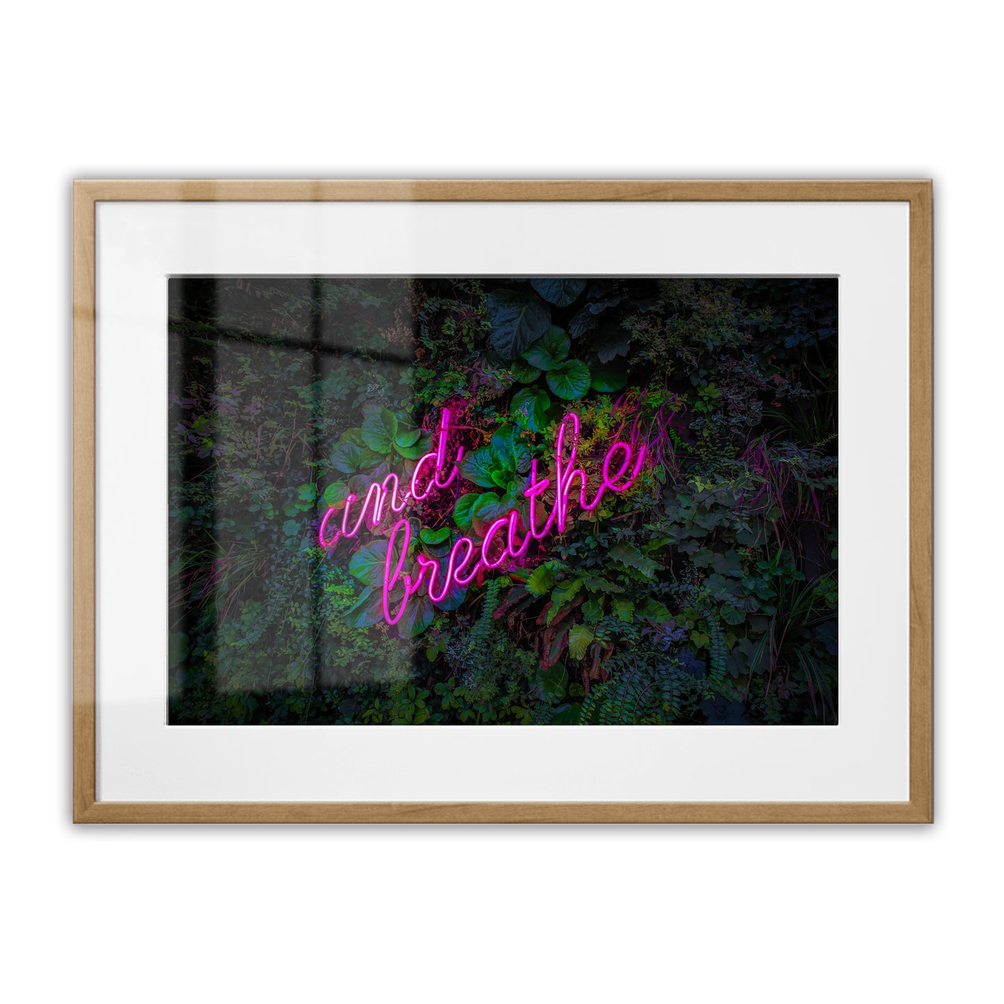 And Breathe Neon Framed Art Print