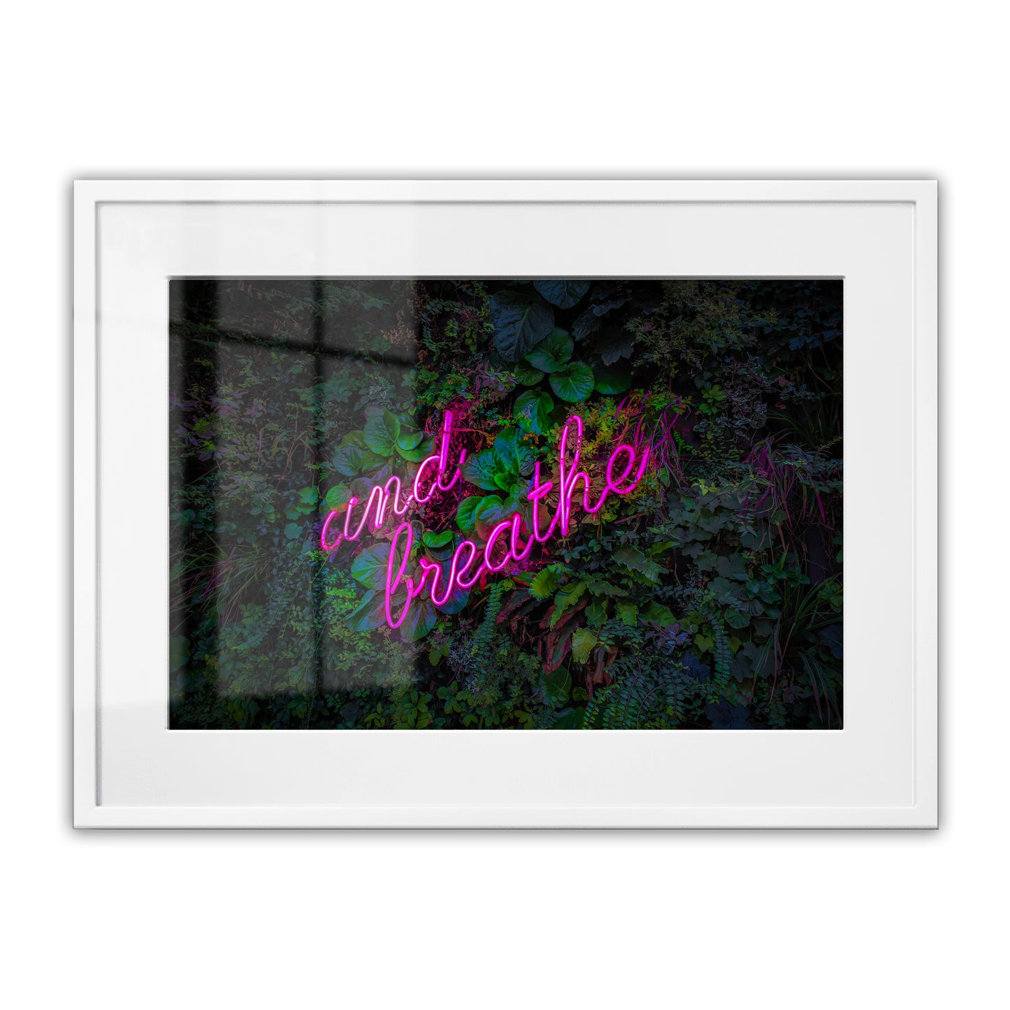 And Breathe Neon Framed Art Print