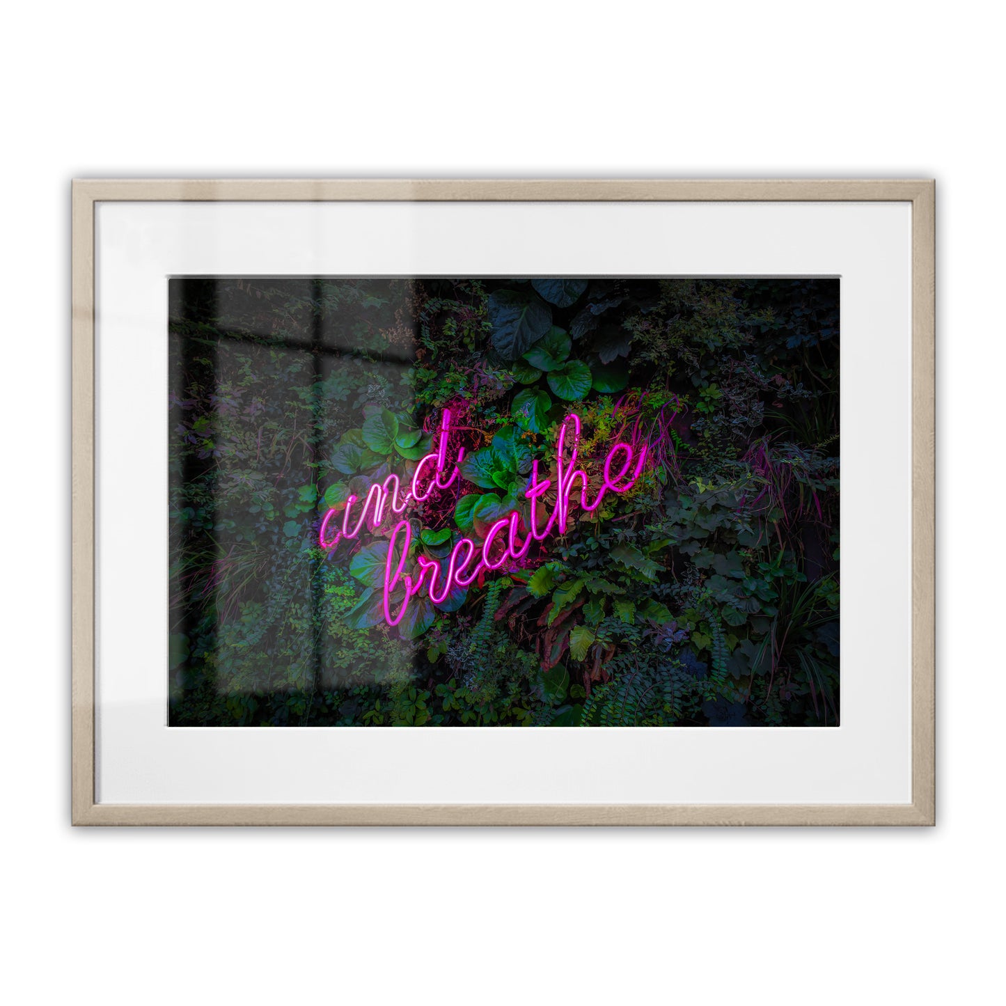 And Breathe Neon Framed Art Print
