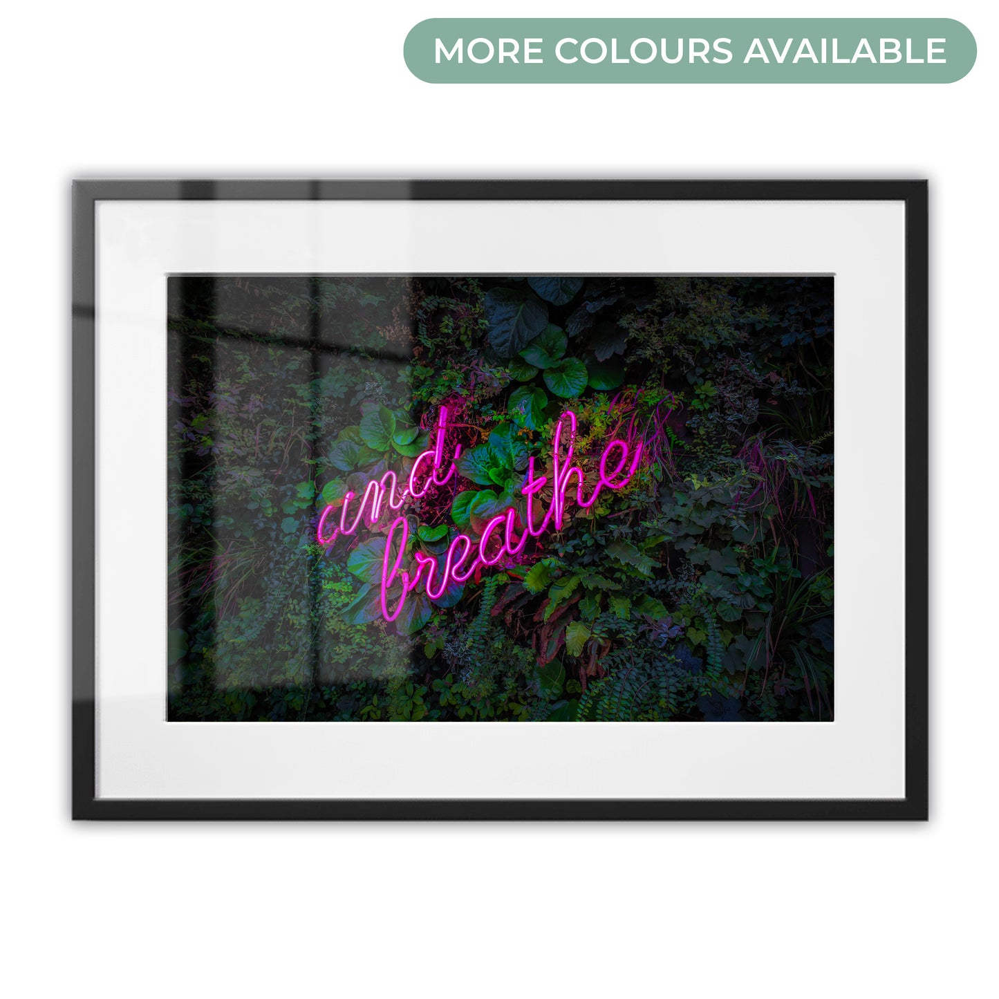 And Breathe Neon Framed Art Print