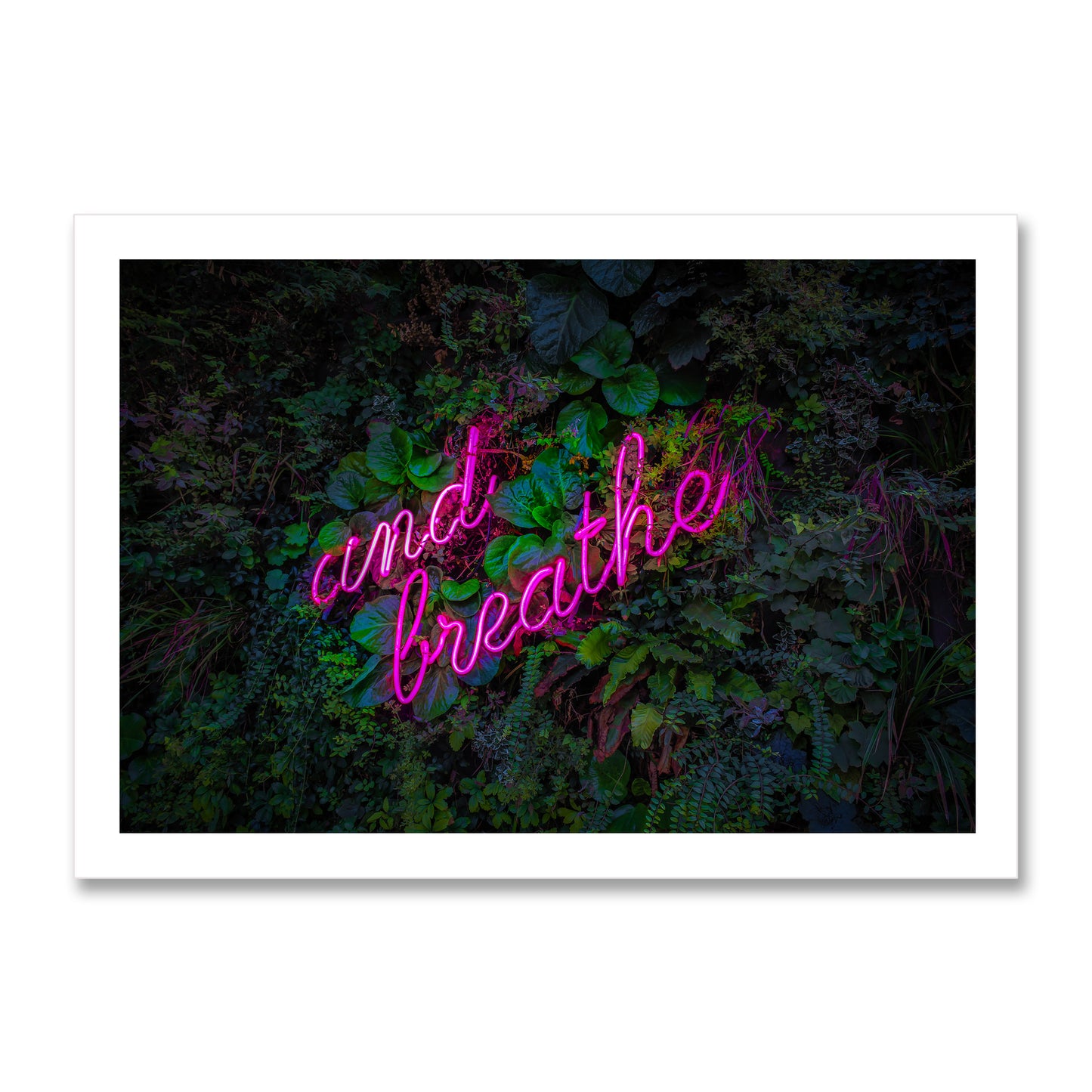 And Breathe Neon Poster Print