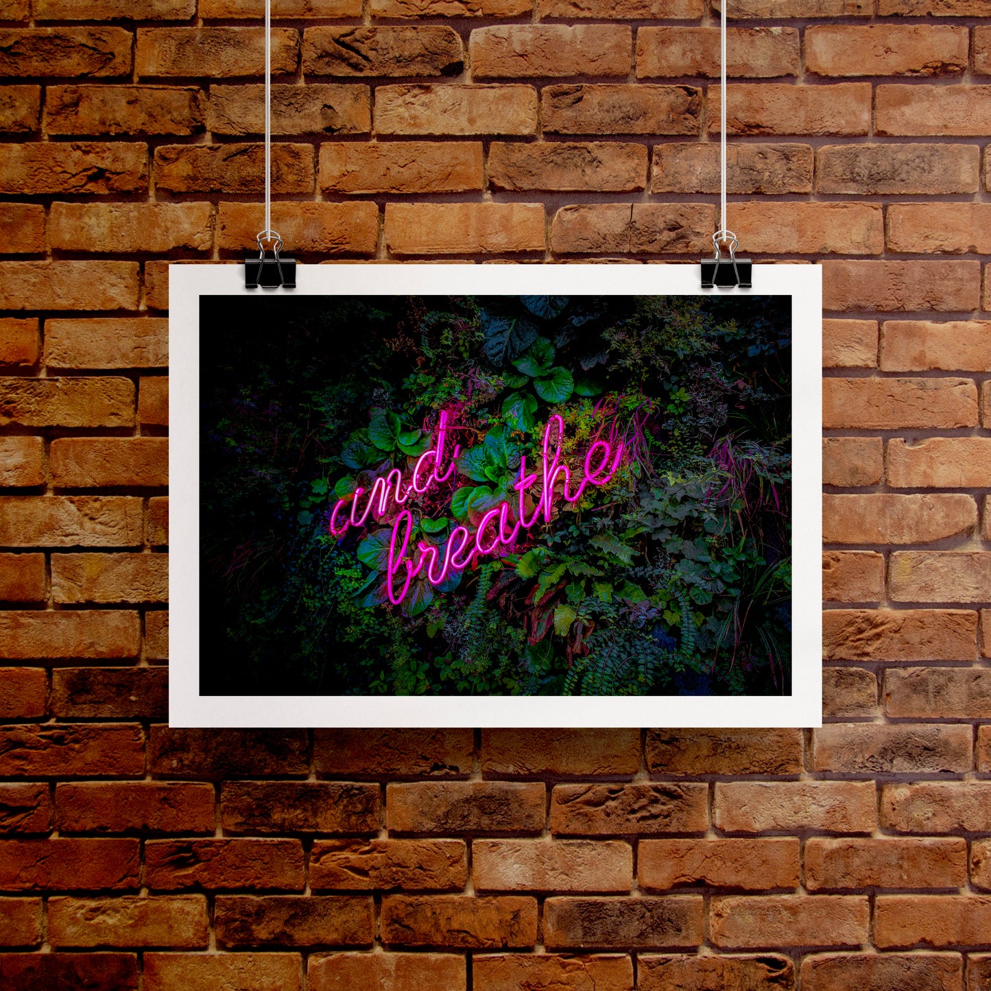 And Breathe Neon Poster Print