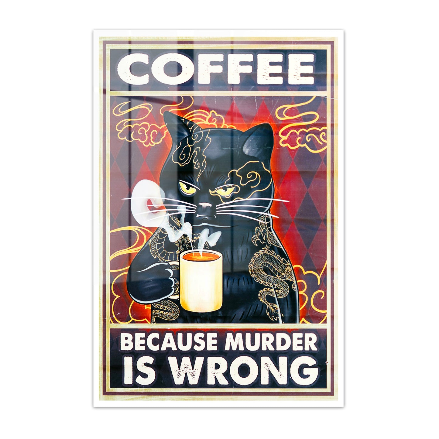 Coffee Because Murder is Wrong Acrylic Art Print