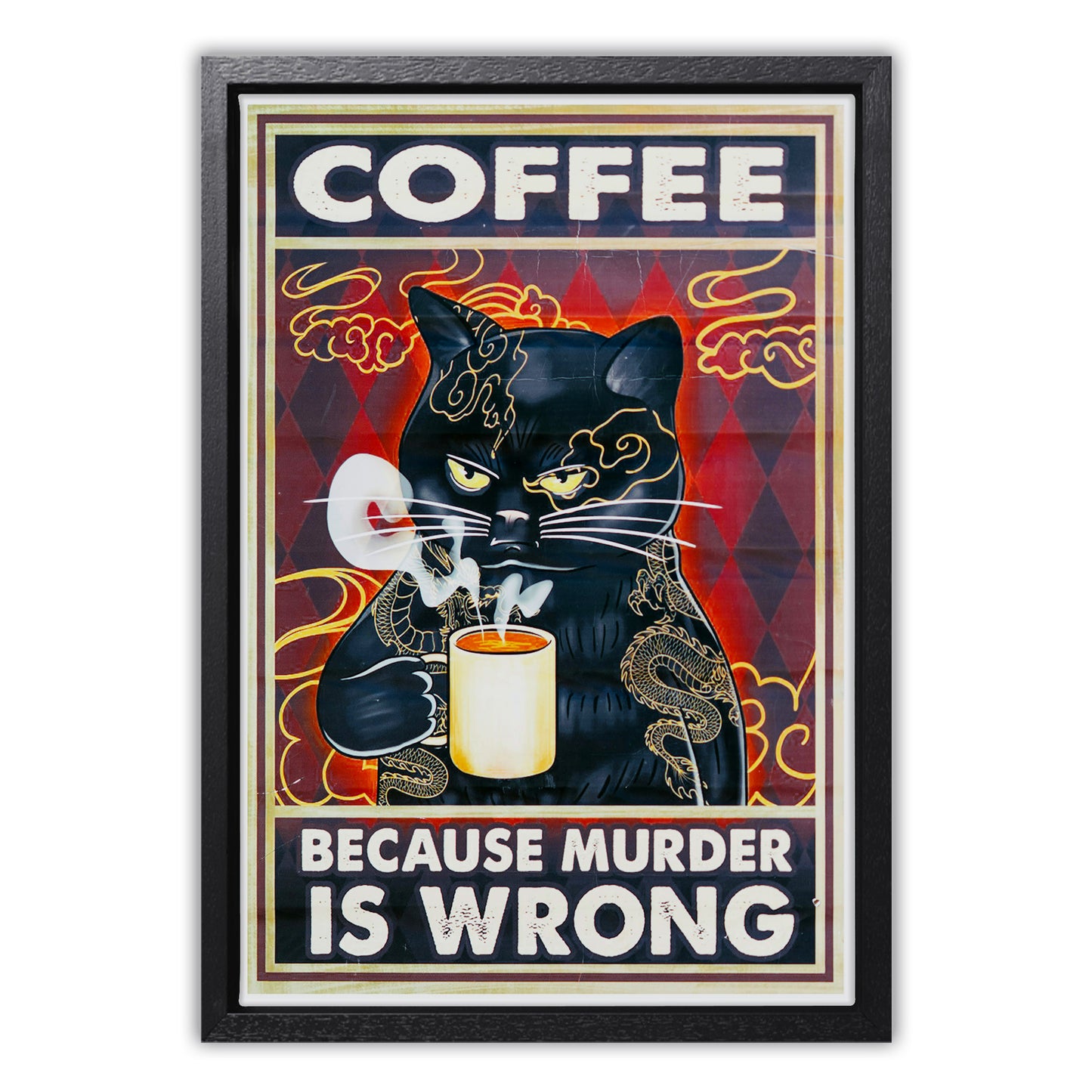 Coffee Because Murder is Wrong Canvas Art Print