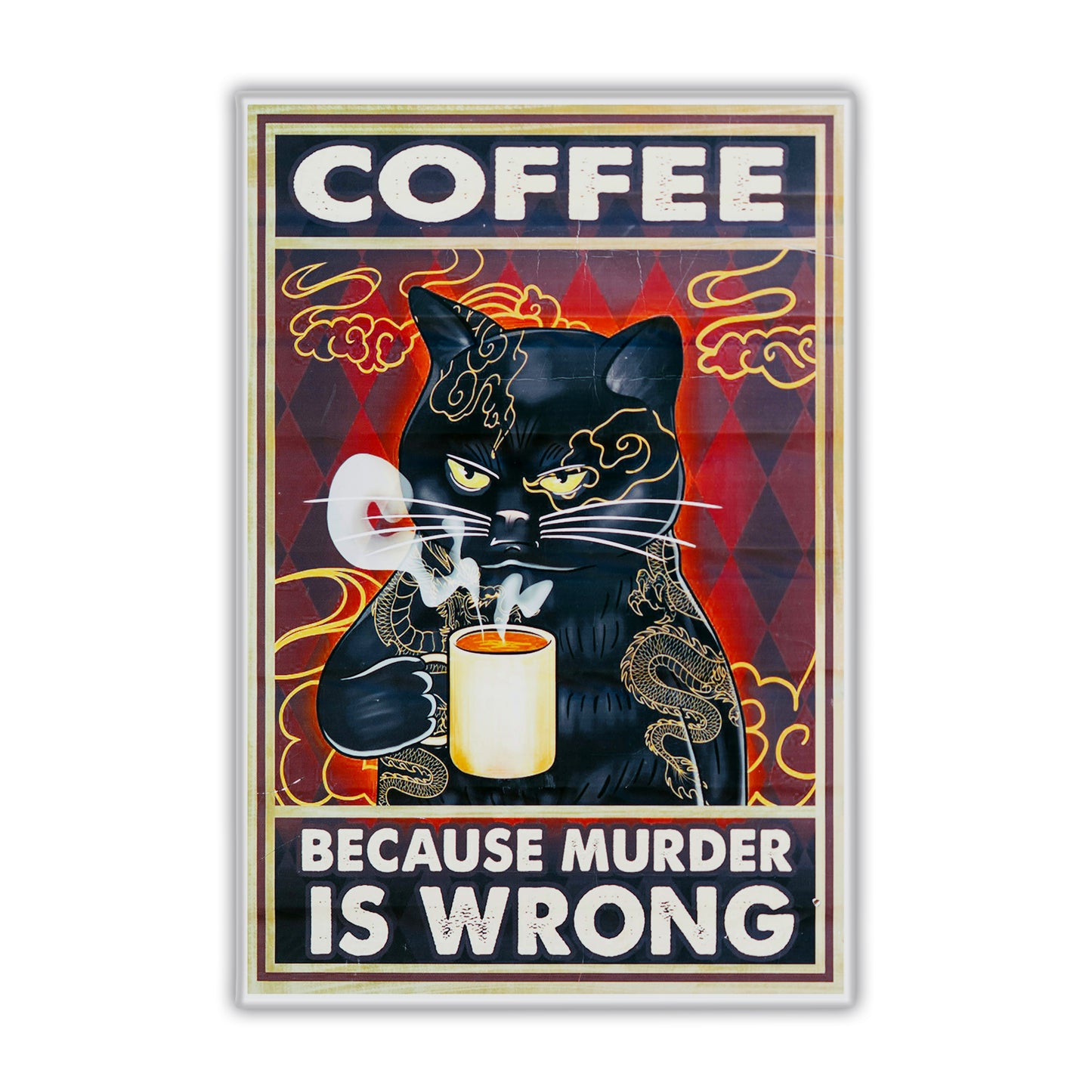 Coffee Because Murder is Wrong Canvas Art Print