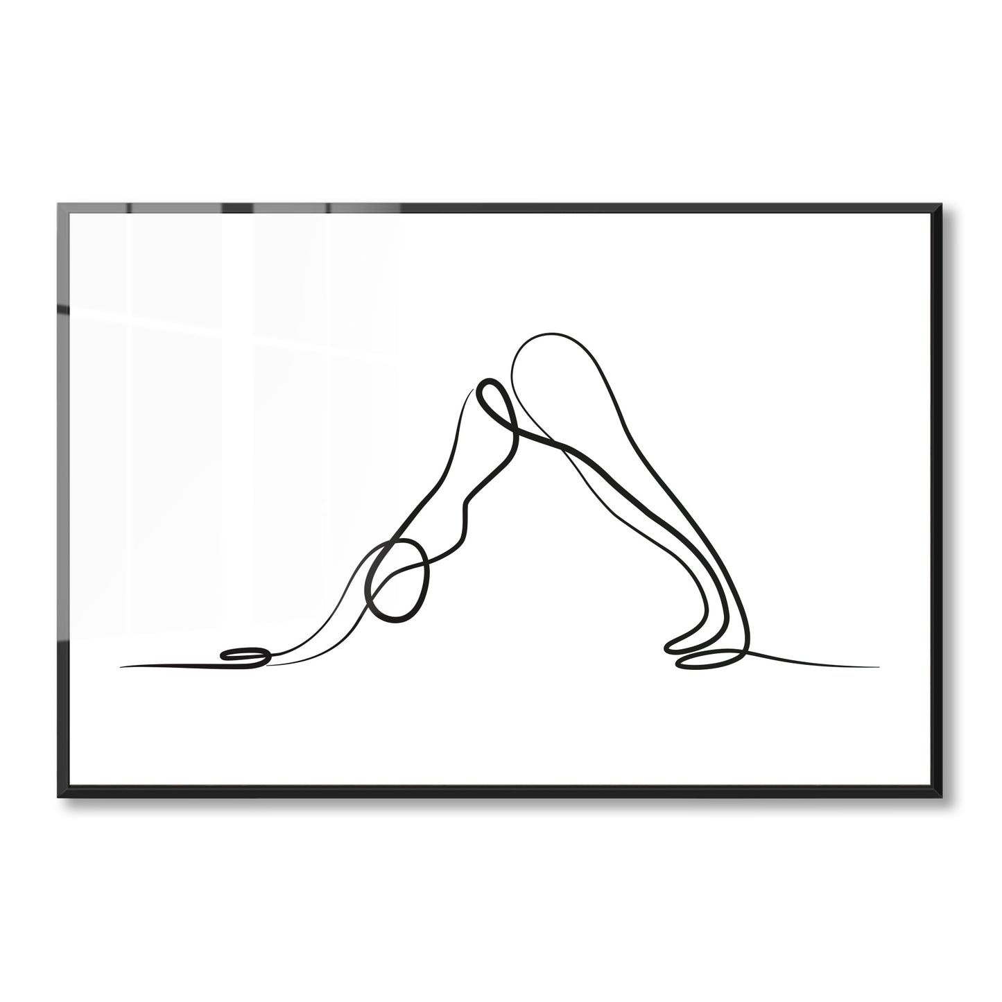 Yoga Down Dog Pose Acrylic Art Print