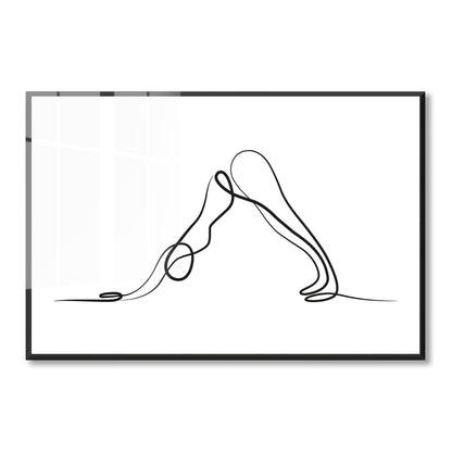 Yoga Down Dog Pose Acrylic Art Print