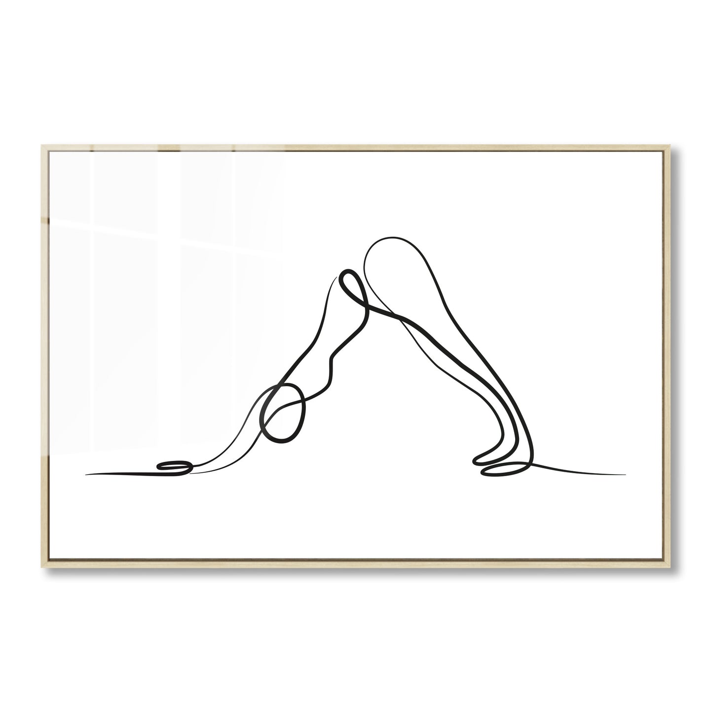 Yoga Down Dog Pose Acrylic Art Print