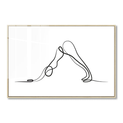 Yoga Down Dog Pose Acrylic Art Print